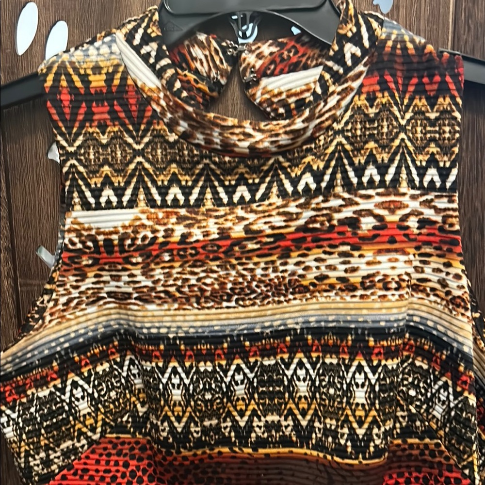 Tribal Print Sleeveless Top